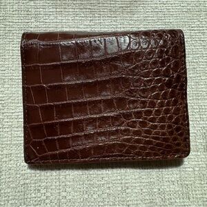 Bi-Fold Authentic Crocodile Leather Wallet